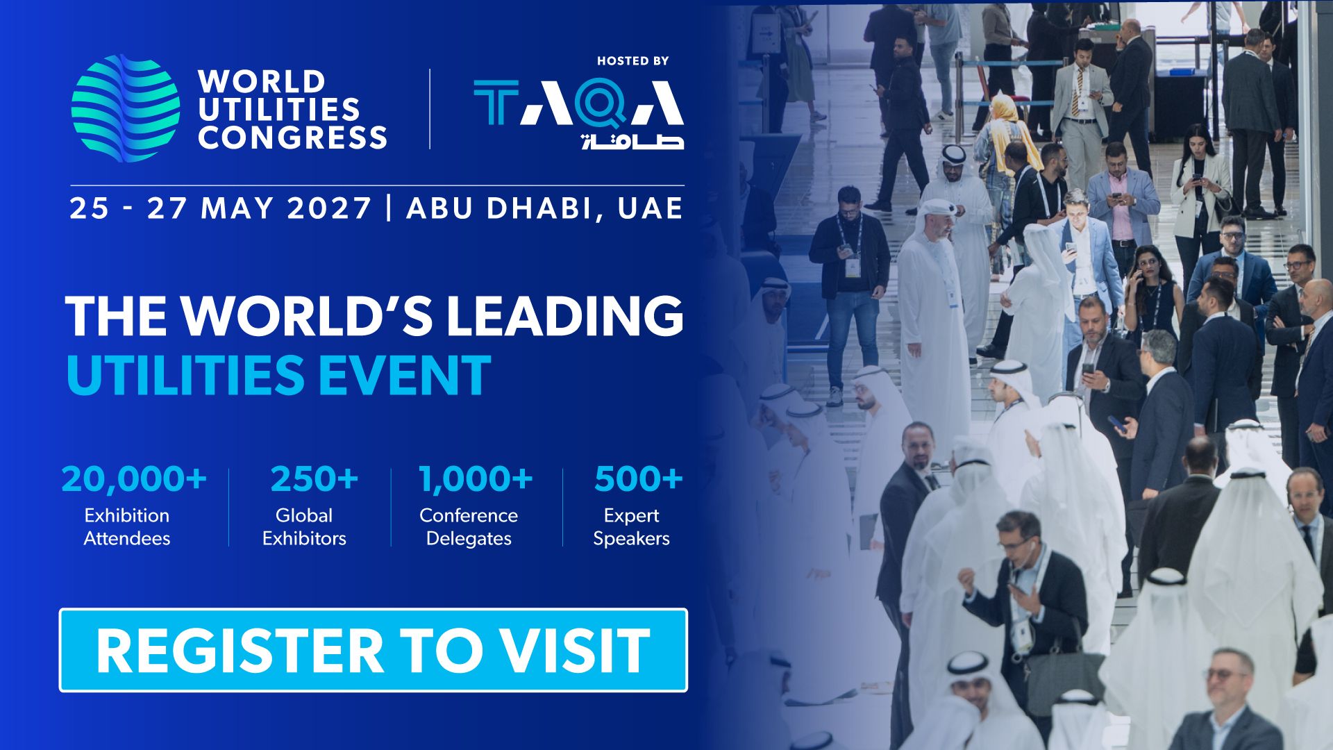 World Utilities Congress 2027 to Bring Global Utilities Leaders Together in Abu Dhabi