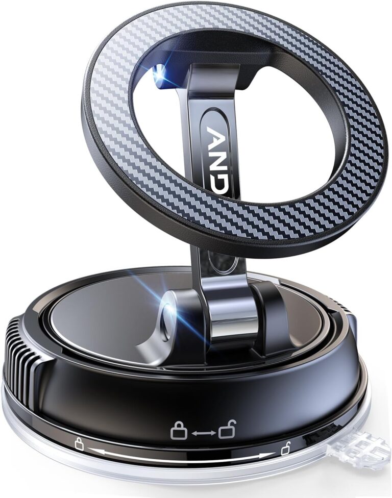 Smart Phone Holder, Car Magnet, Powerful Combination of Vacuum Suction Cup + Magnetic Power, Stability, Mag-safe, 24 x N55 Magnets, Super Car Supplies, In-Car Smartphone Holder, Multi-Angle Freely