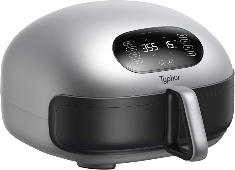 Typhur Dome Air Fryer, No.1 Cooking Speed Large Air Fryer with Superior Airflow, Self-cleaning Smart Digital Air Fryer with Dishwasher Safe Basket for Quick Easy Meals, Up to 32 Chicken Wings Capacity