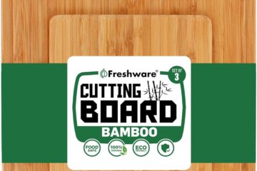 Freshware Bamboo Cutting Boards for Kitchen [Set of 3] Wood...